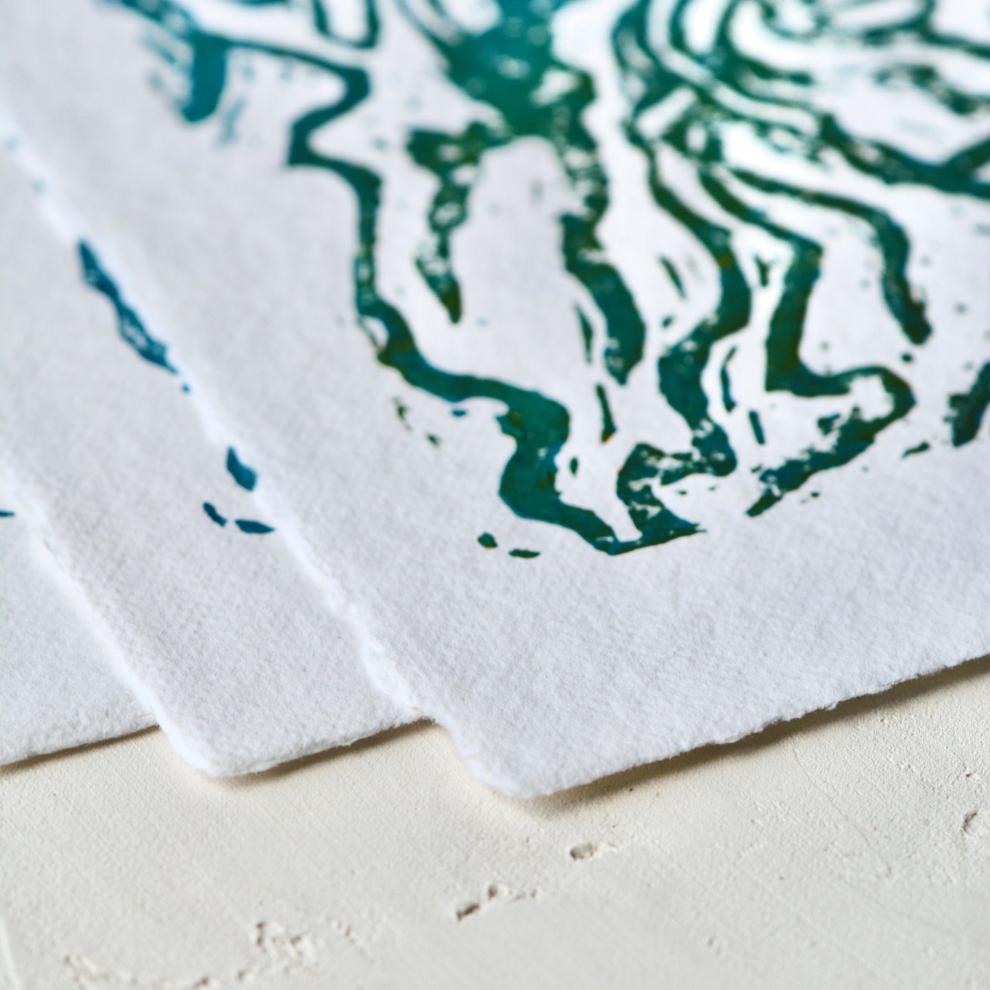 Jellyfish Block Print No.4