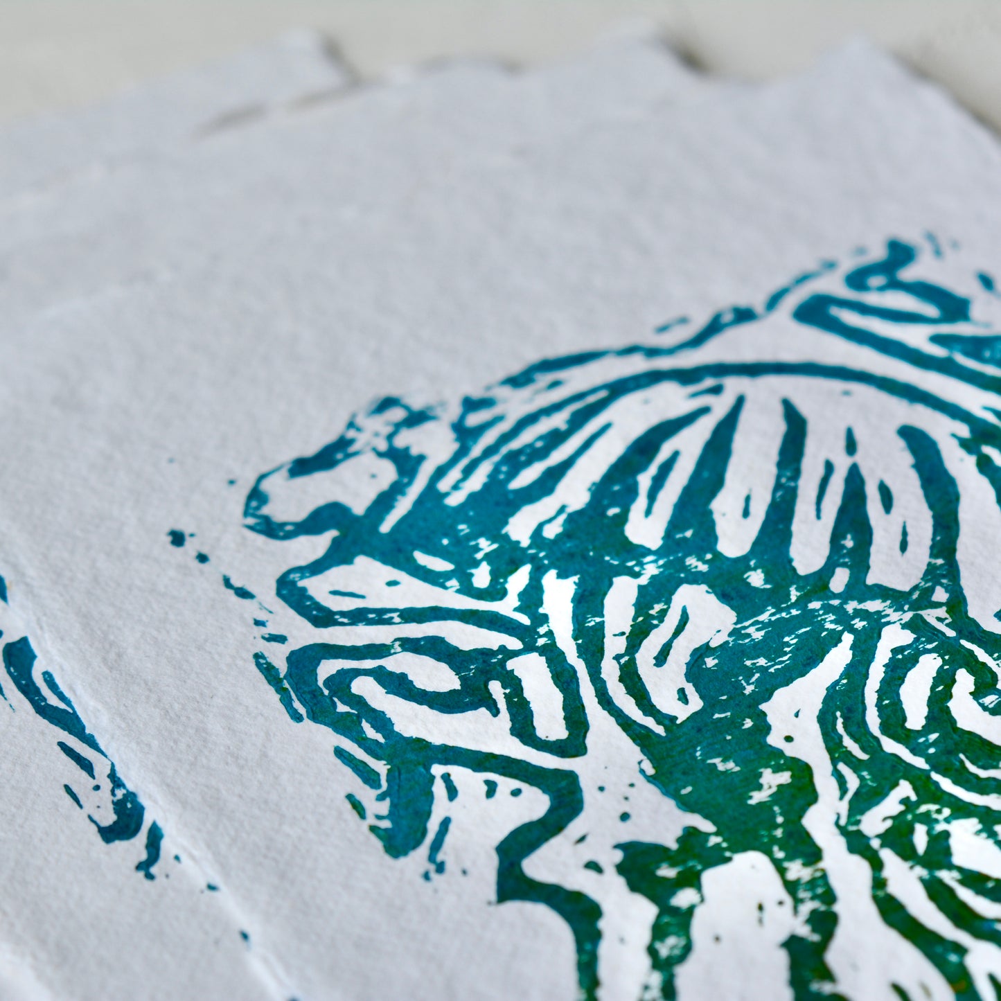 Jellyfish Block Print No.4