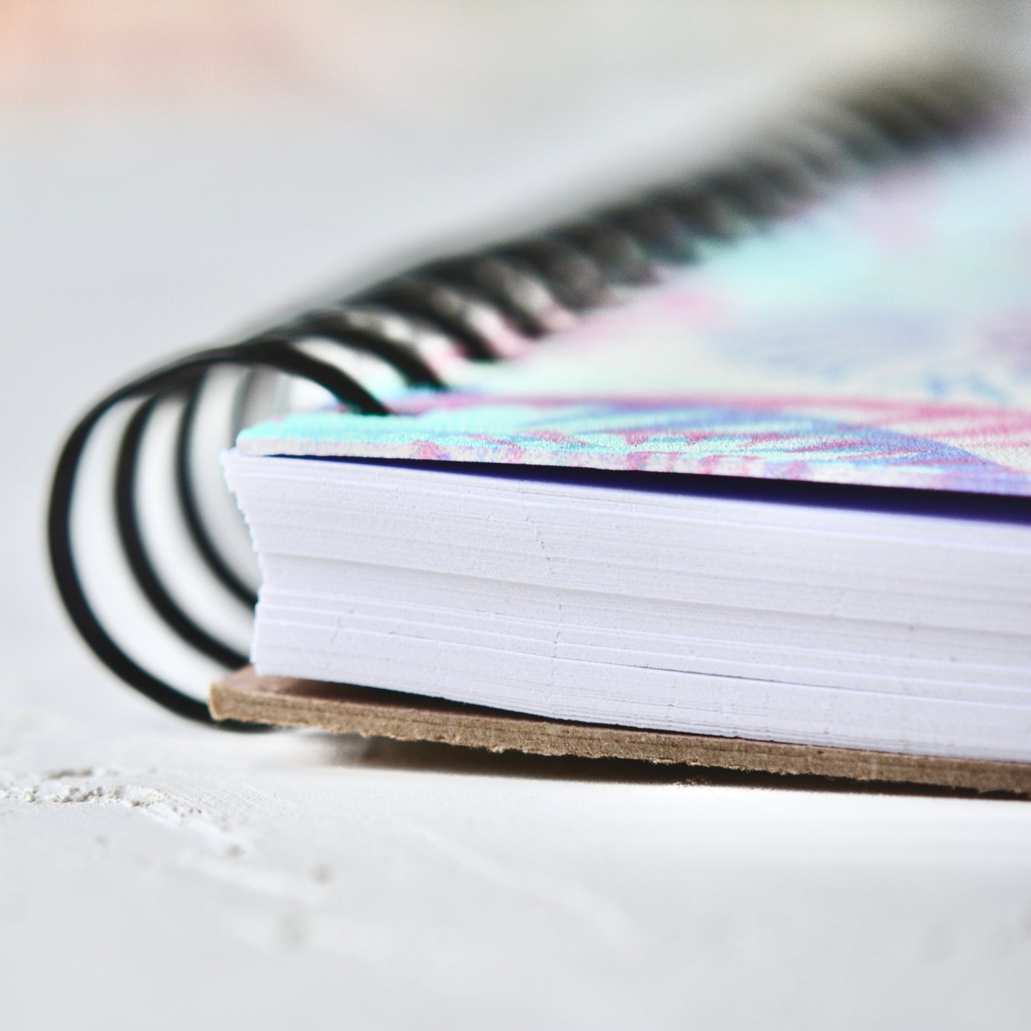 Mixed Media Notebook - Blue/Purple Nautilus