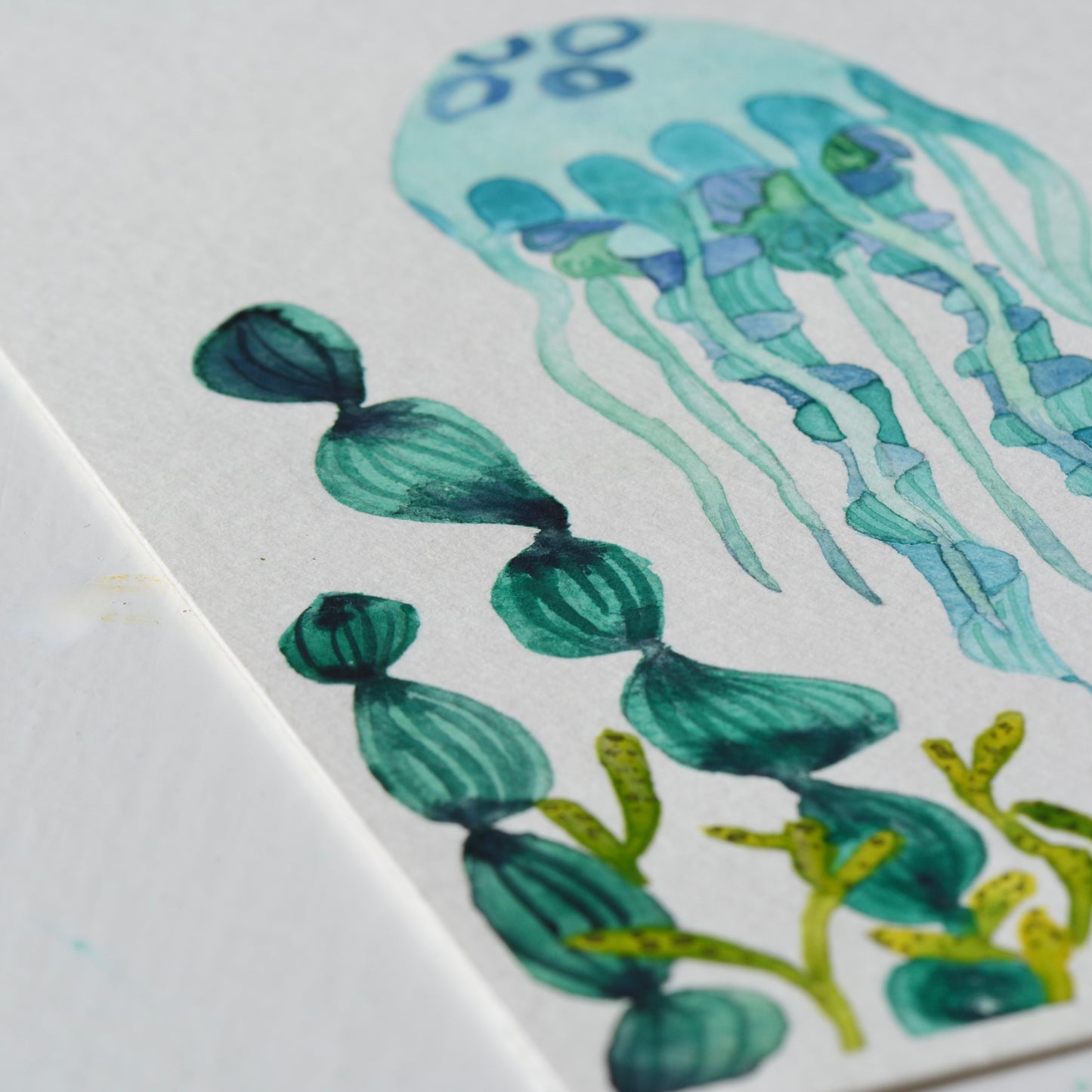 Blue Jelly, Orignal Watercolor Painting