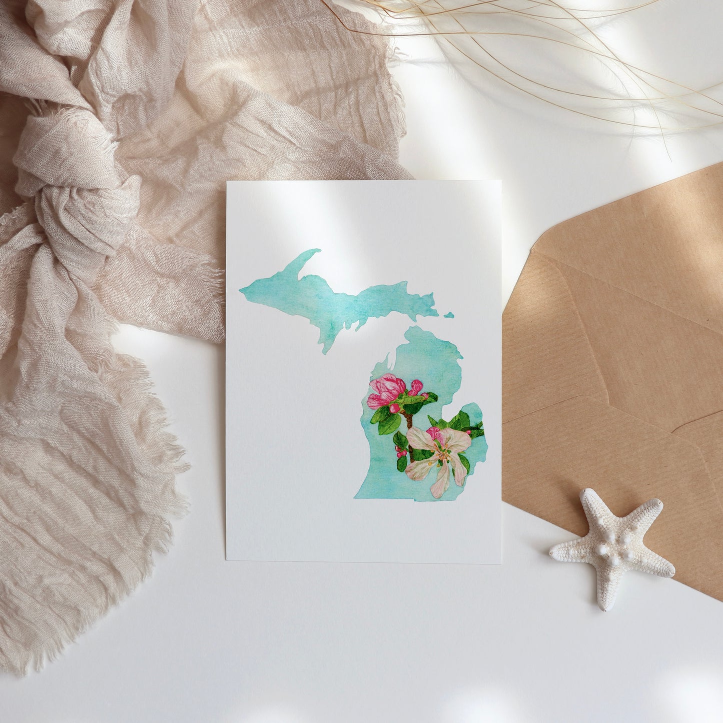 Michigan Apple Blossom Note Card Set