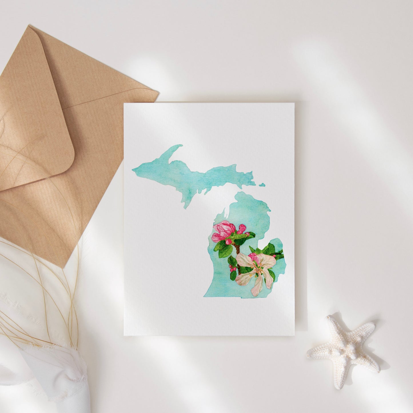 Michigan Apple Blossom Note Card Set