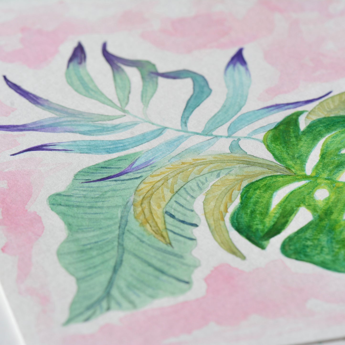 Monstera Botanical, Orignal Watercolor Painting