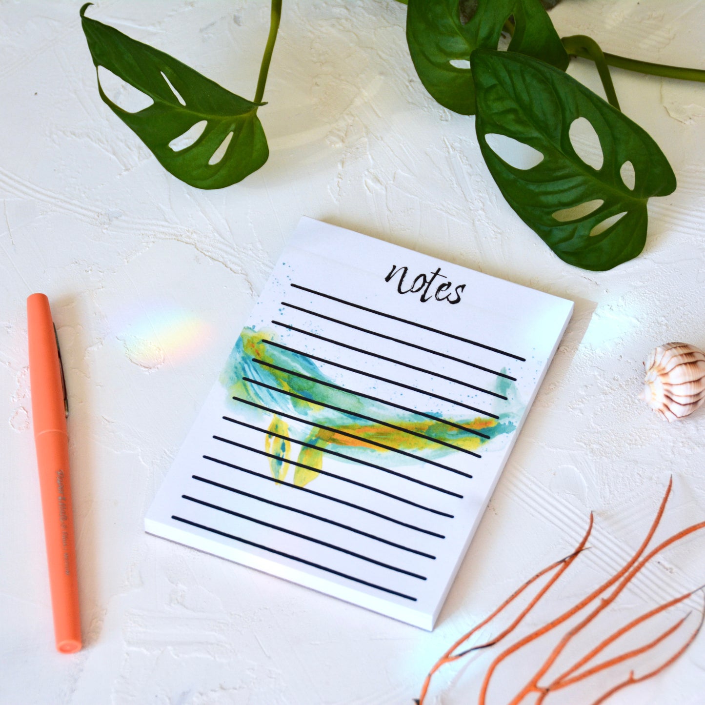 Watercolor Whale Notepad