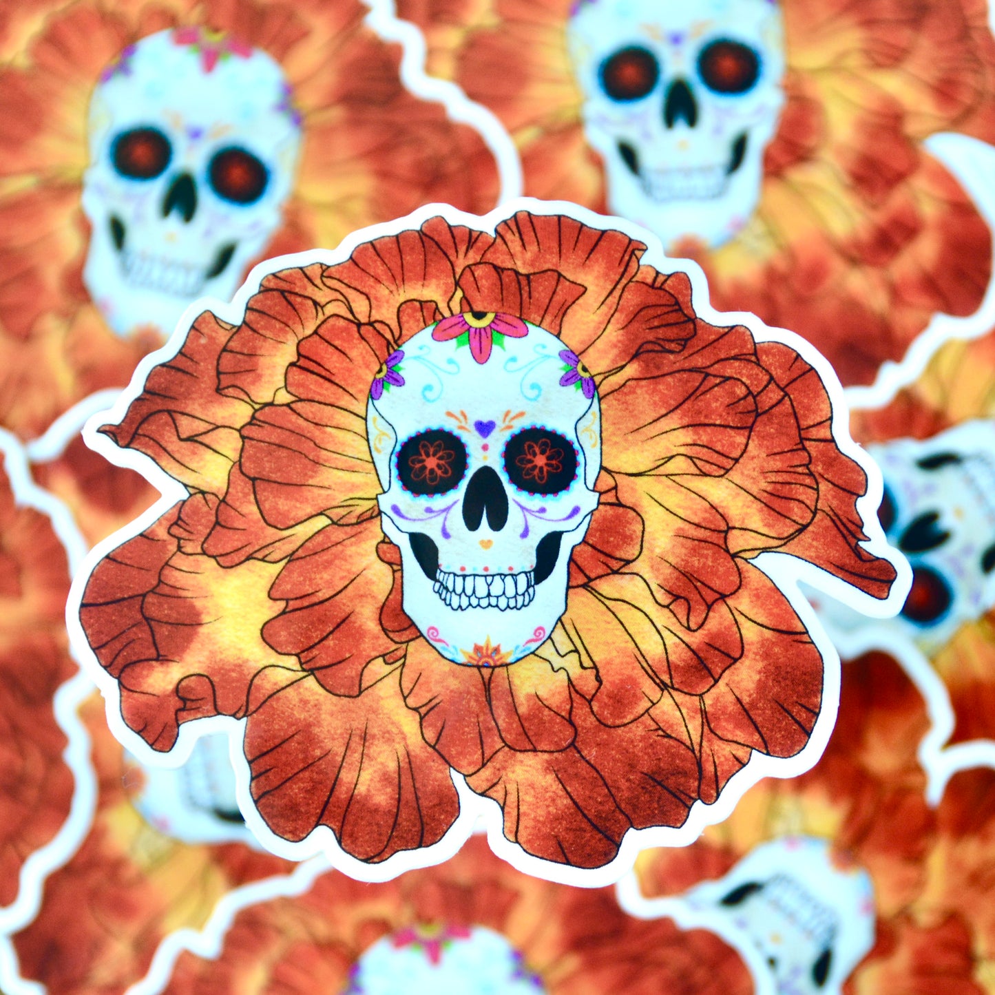 Sugar Skull Vinyl Decal / Sticker