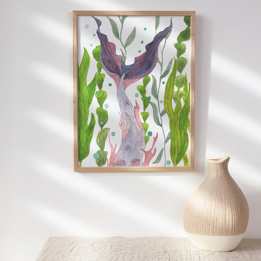 Mermaid Tail, Archival Print