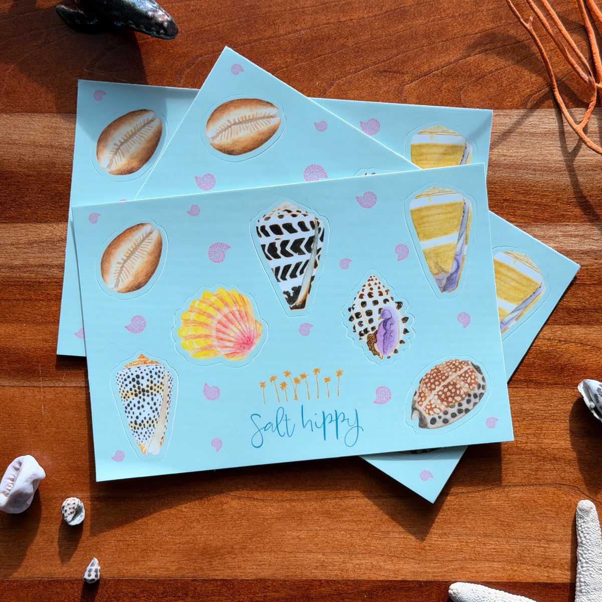 Salt Hippy Hawaiian Shell Sticker Sheets