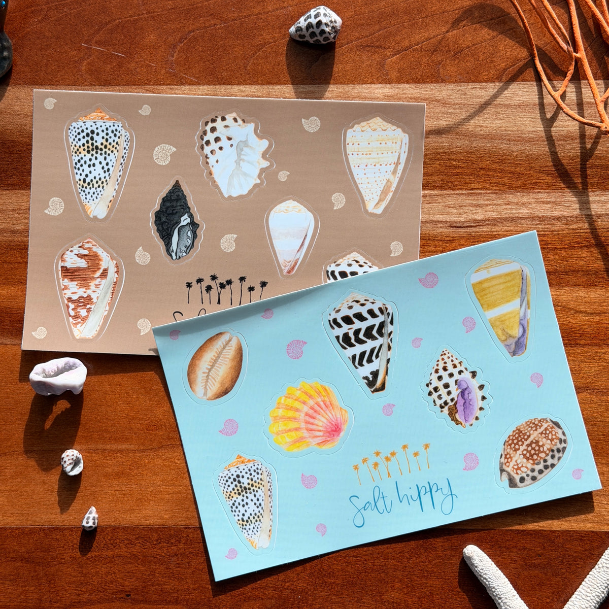 Salt Hippy Hawaiian Shell Sticker Sheets
