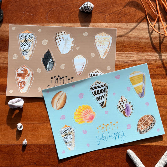 Salt Hippy Hawaiian Shell Sticker Sheets