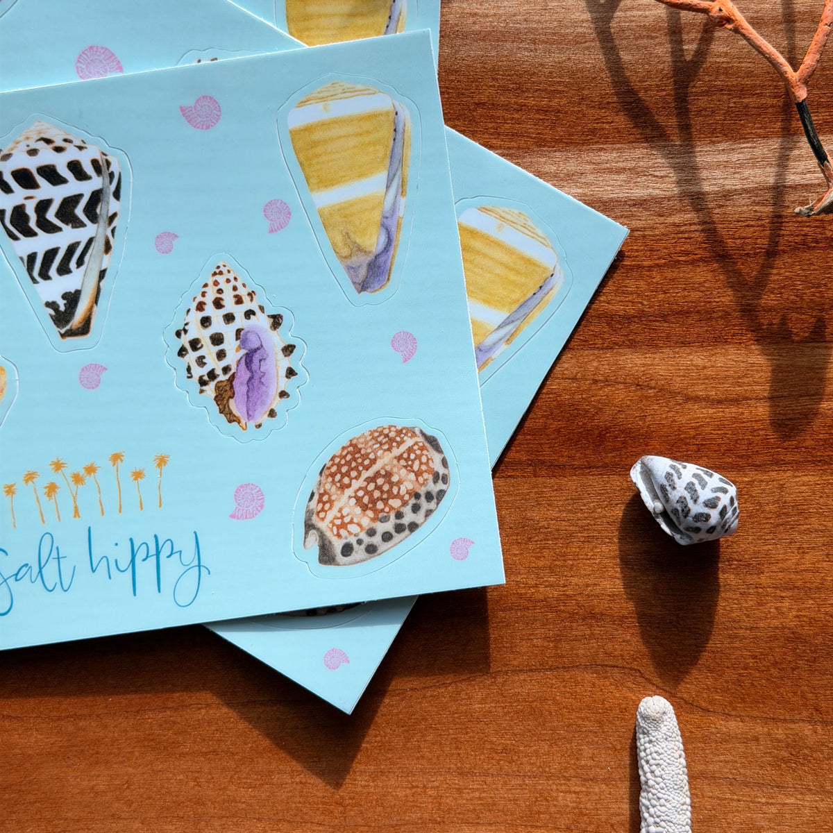Salt Hippy Hawaiian Shell Sticker Sheets