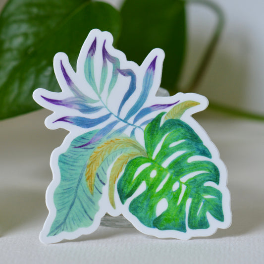 Monstera Botanical Watercolor Vinyl Decal / Sticker