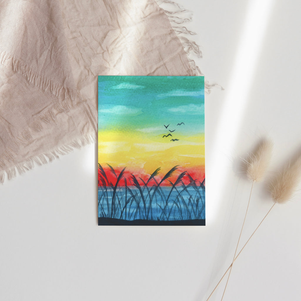 Dune Grass Sunset Note Card Set