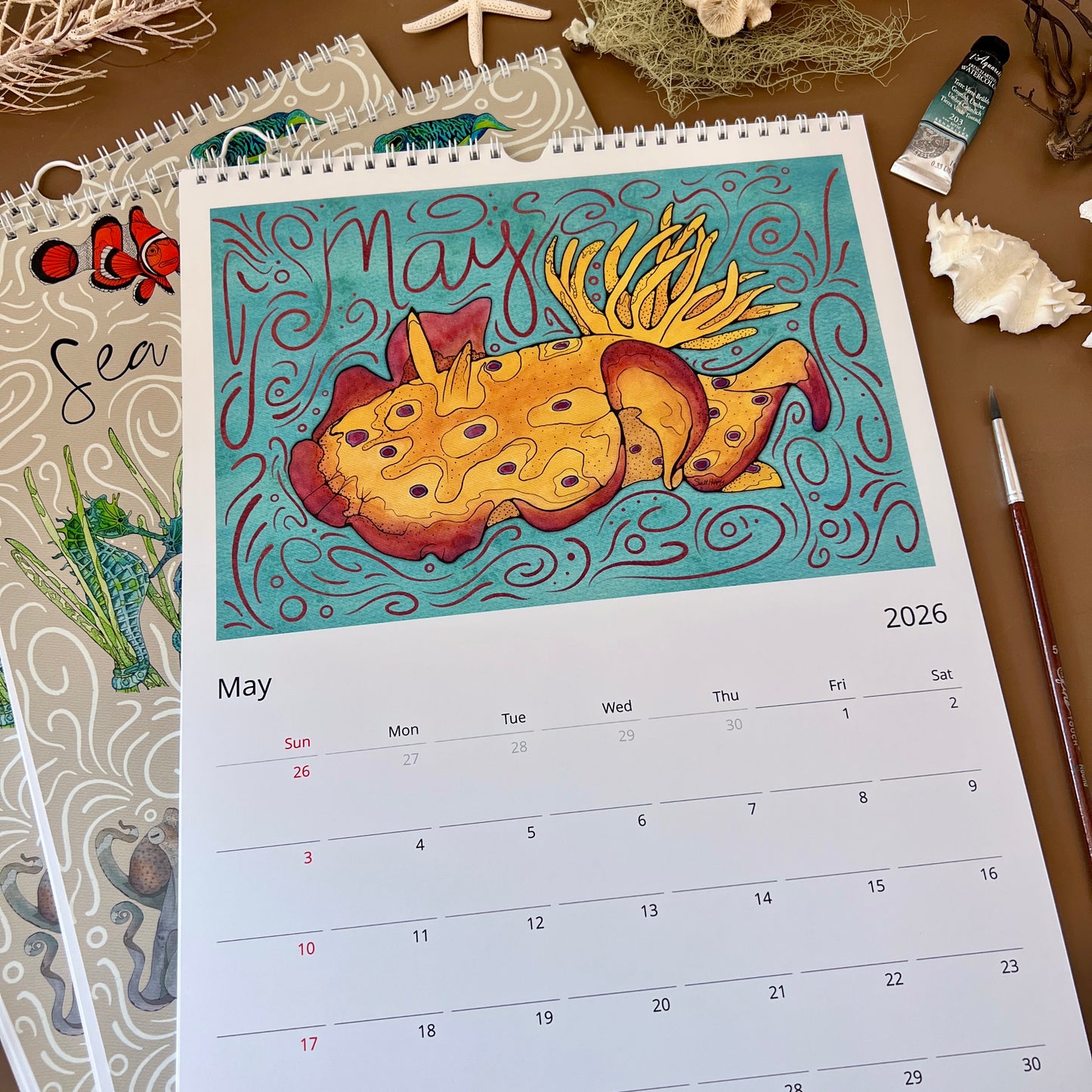 Sea Creatures Wall Calendars 2026 (US & CA)