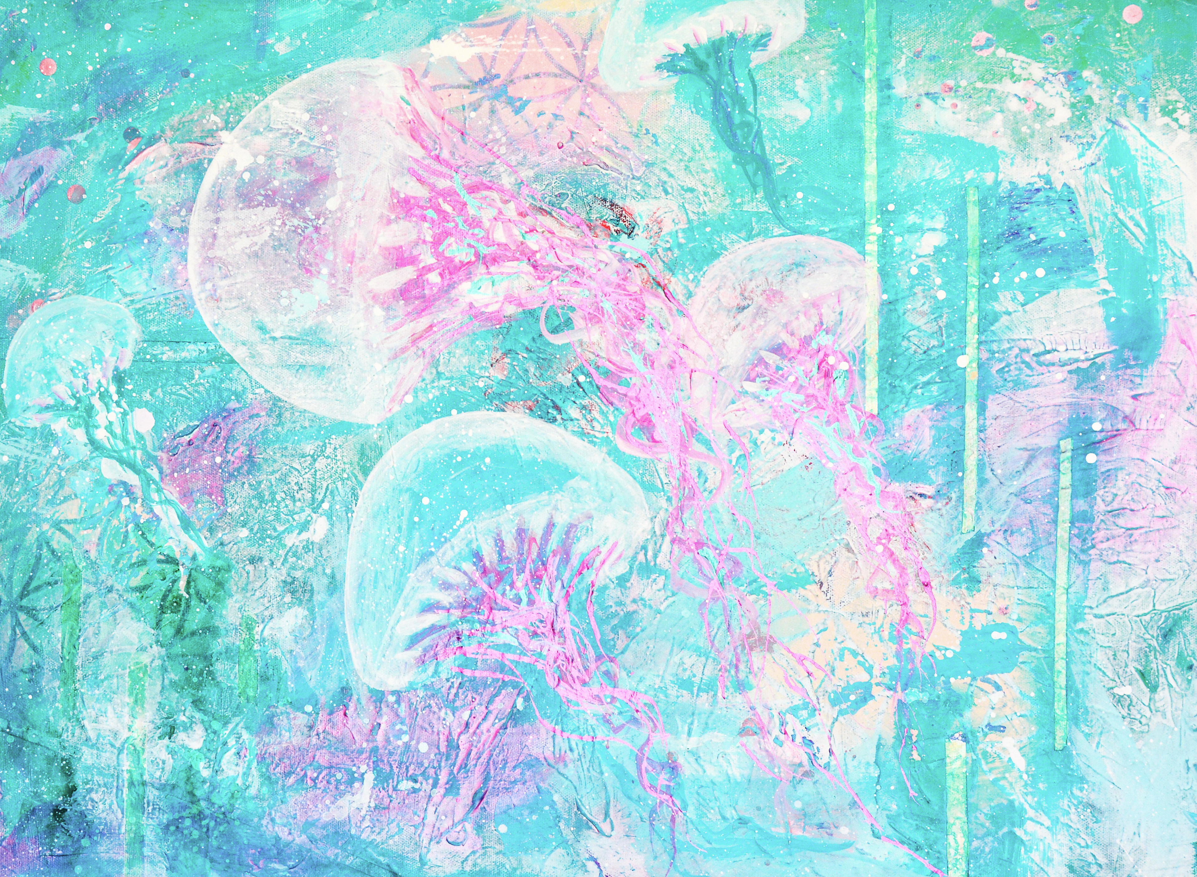 Pastel Jellies, Acrylic Painting
