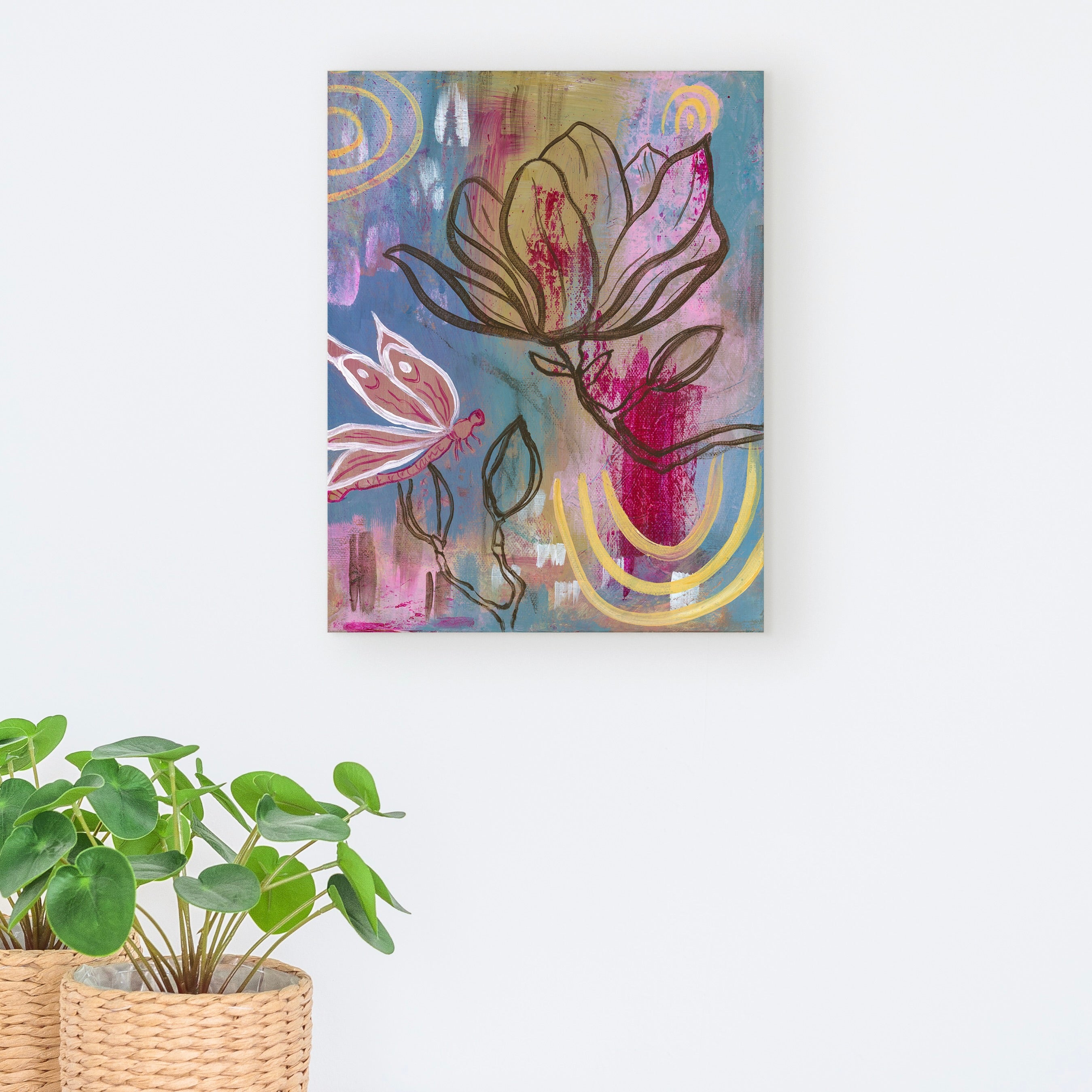 Magnolia, Acrylic Painting