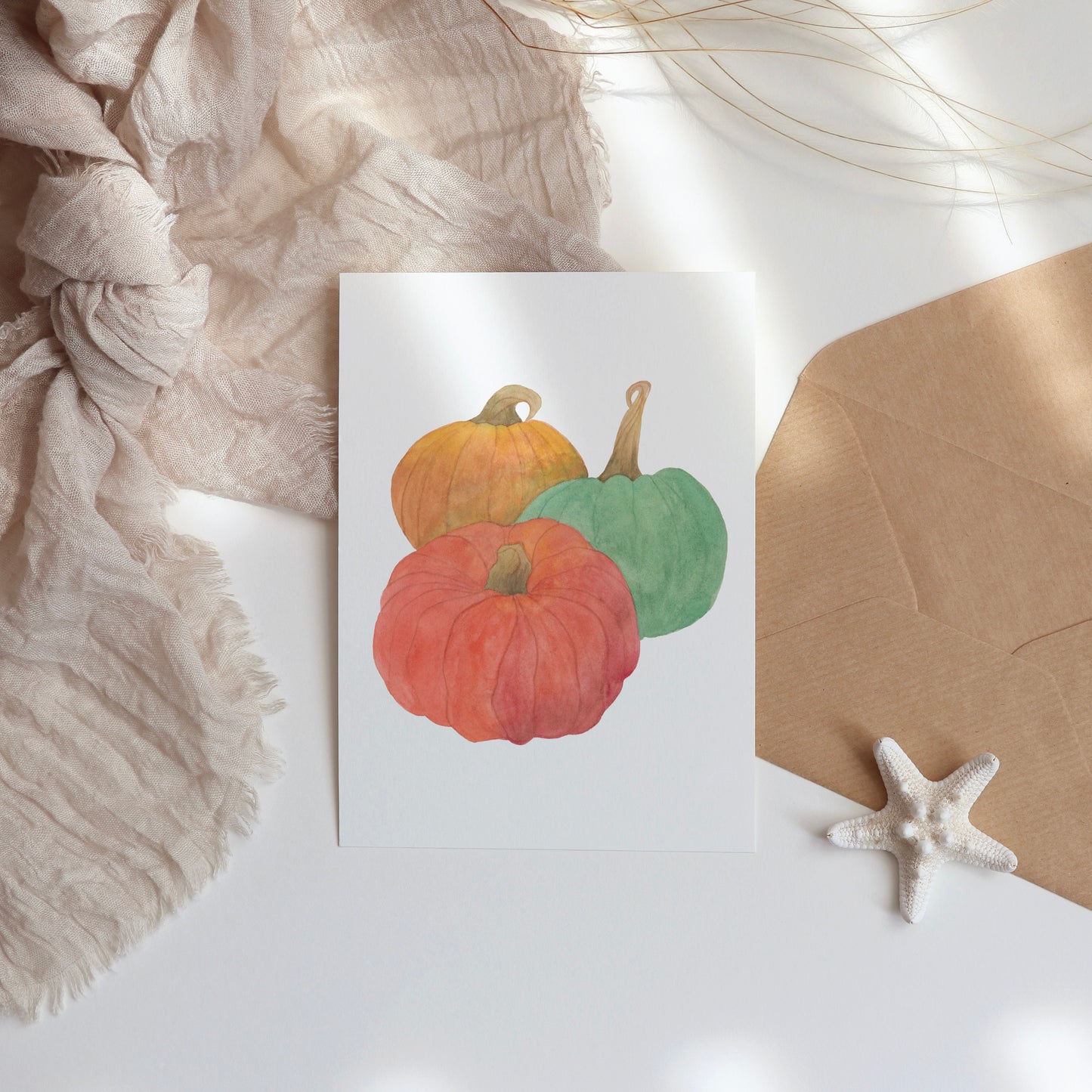 Earthy Pumpkins Note Card Set