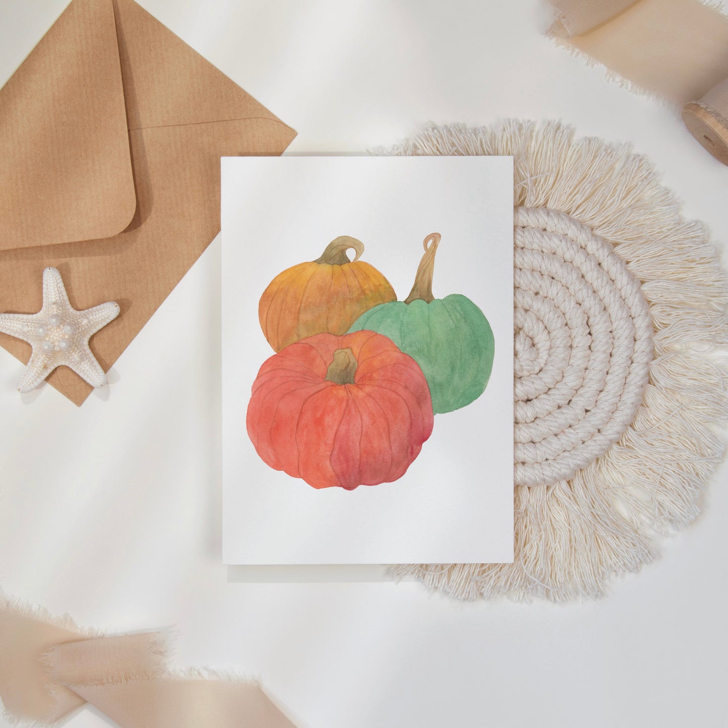 Earthy Pumpkins Note Card Set