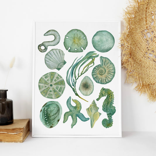 Sea Finds, Archival Print