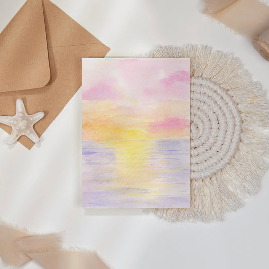 Purple Pastel Sunrise Note Card Set