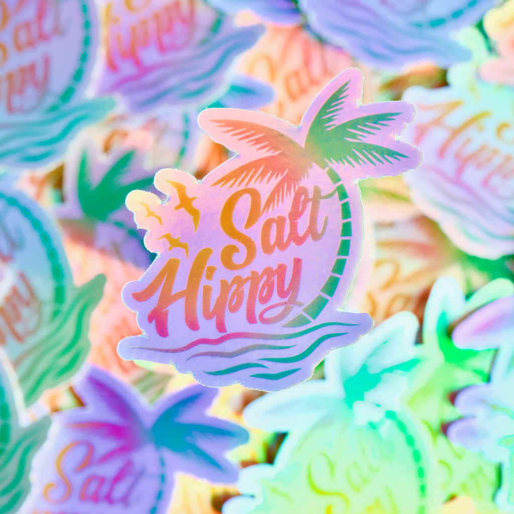 salt hippy holographic sticker