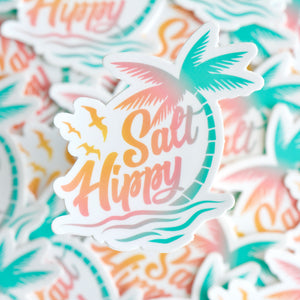 salt hippy pink palm tree sticker