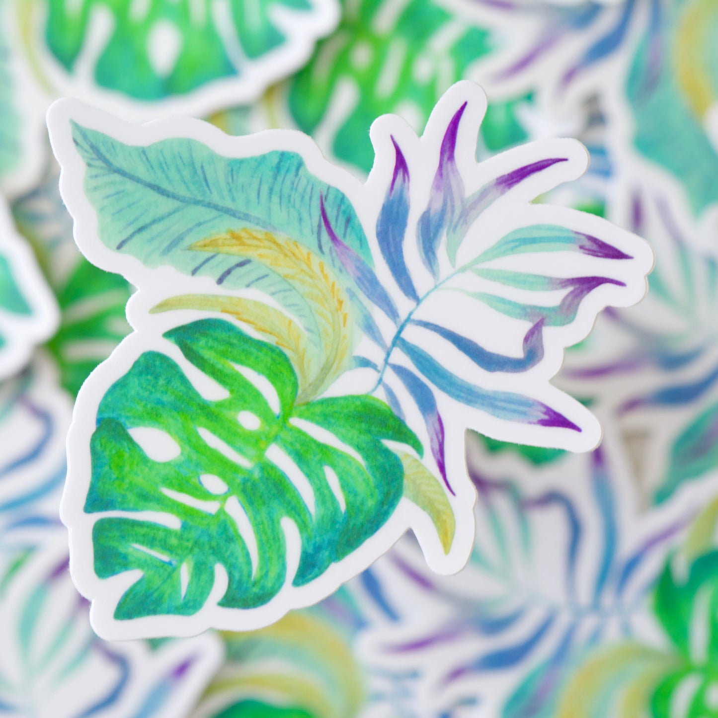 Monstera Botanical Watercolor Vinyl Decal / Sticker