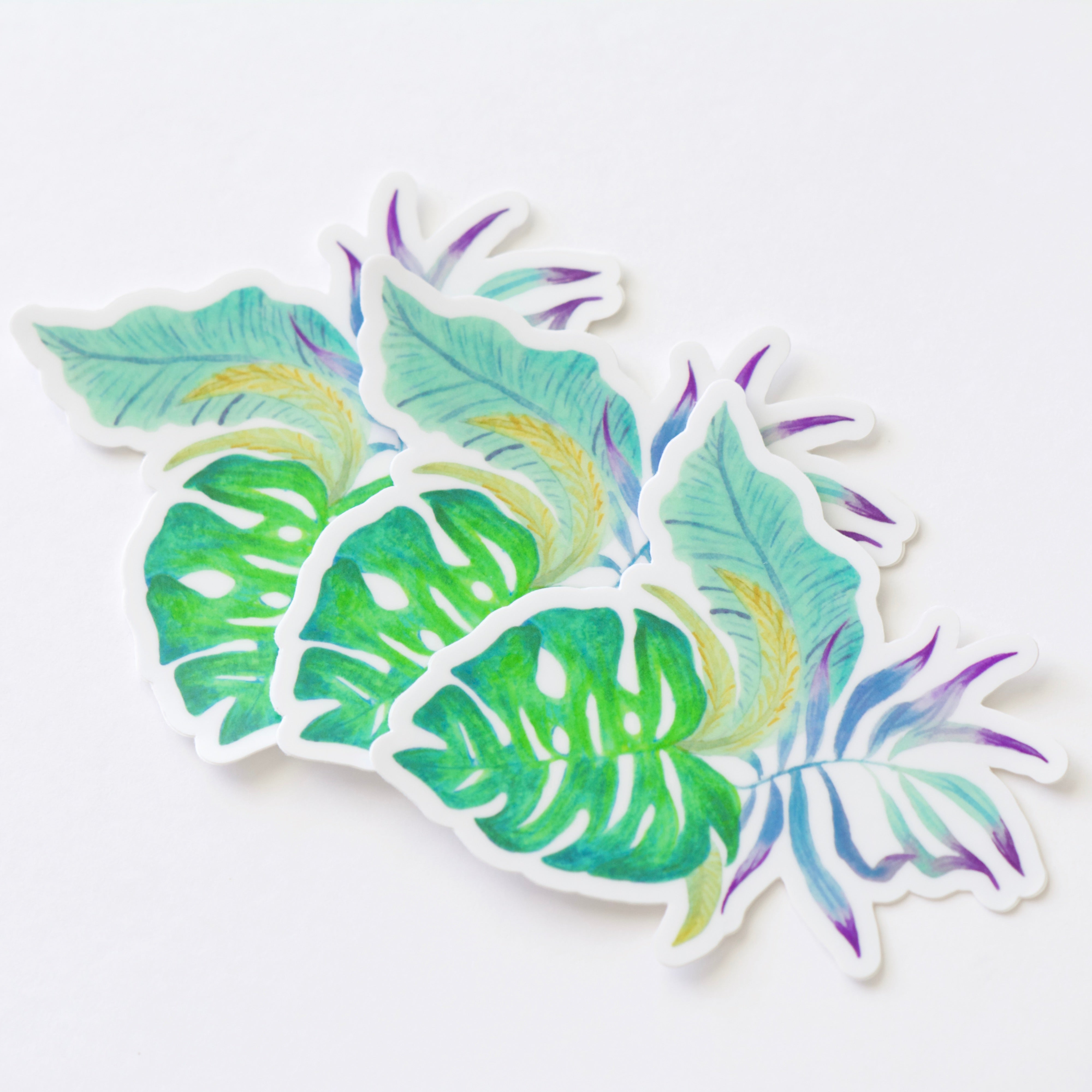 Monstera Botanical Watercolor Vinyl Decal / Sticker