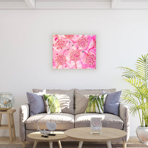 Pink Palms, Acrylic Painting