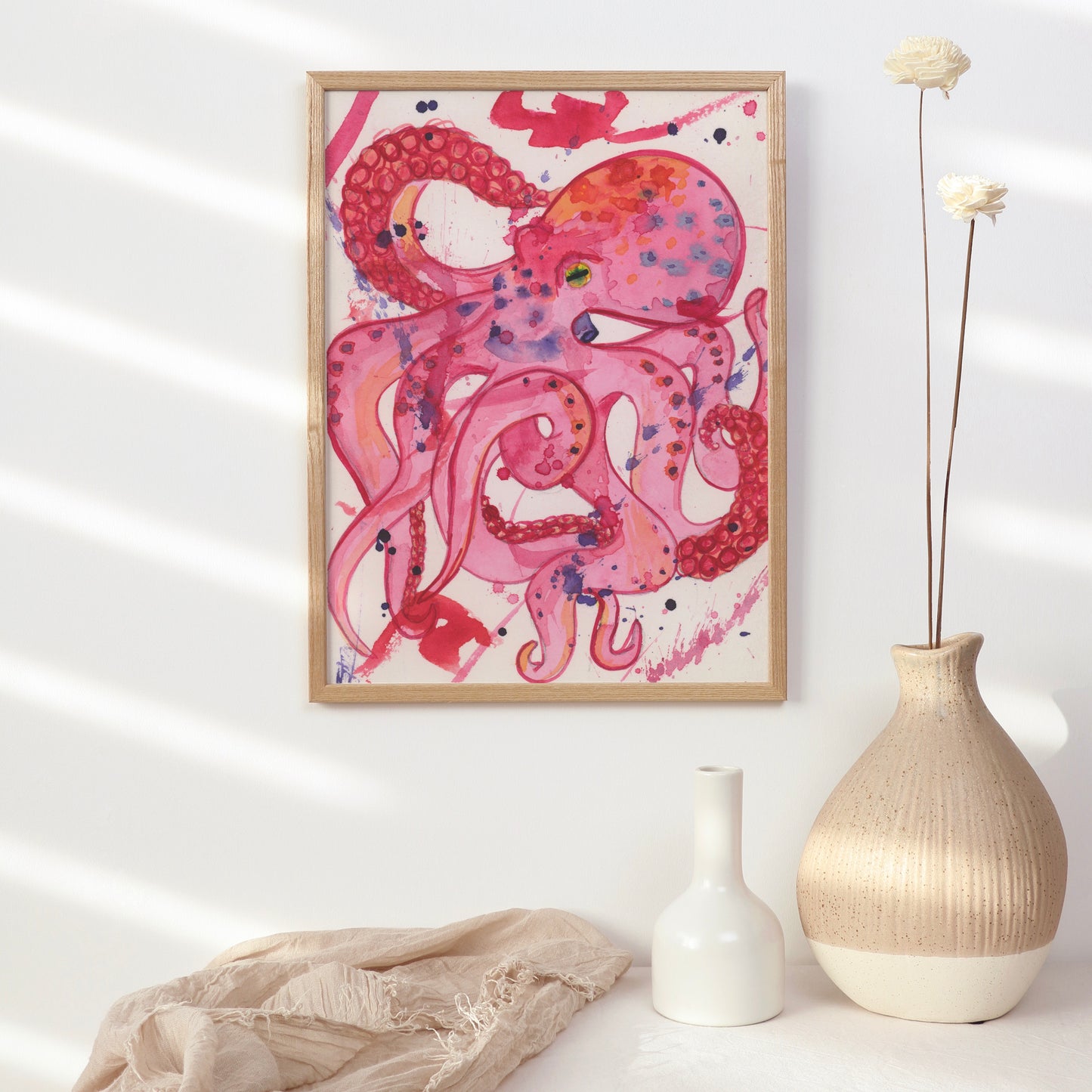 Pink Octopus, Archival Print