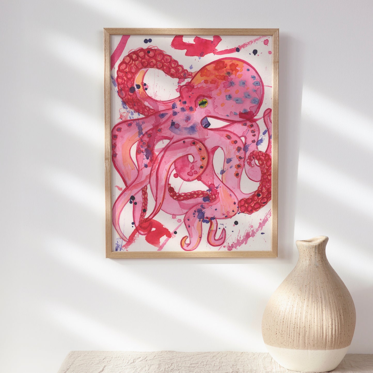 Pink Octopus, Archival Print