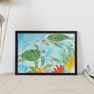 Sea Turtles, Archival Print